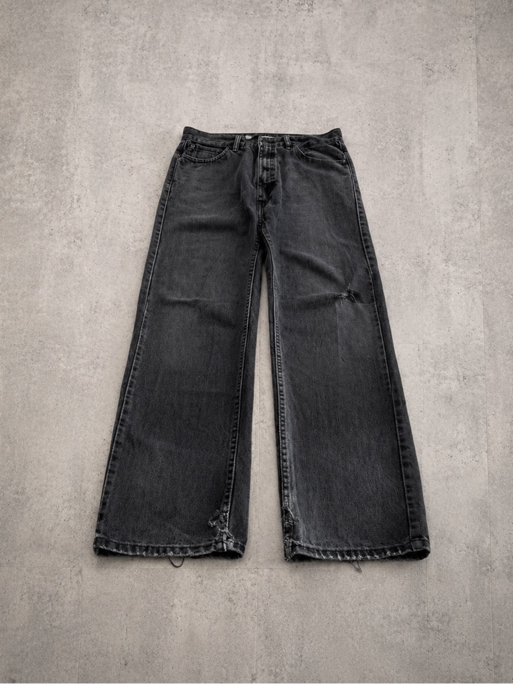 Vintage Levi’s 505 Black Denim Jeans 34x33 Baggy Straight Leg